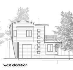 west elevation drawing